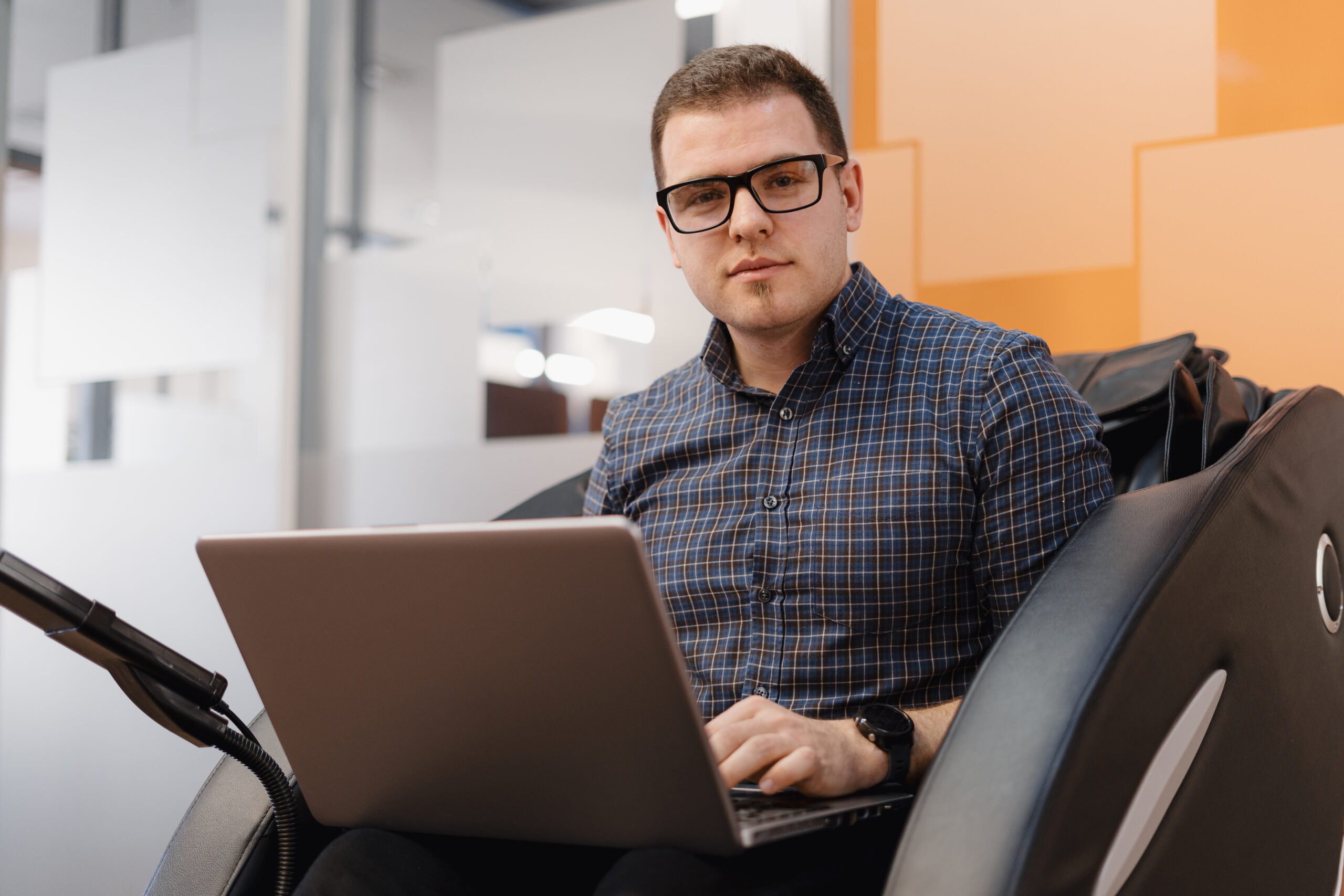 Software developer writing code