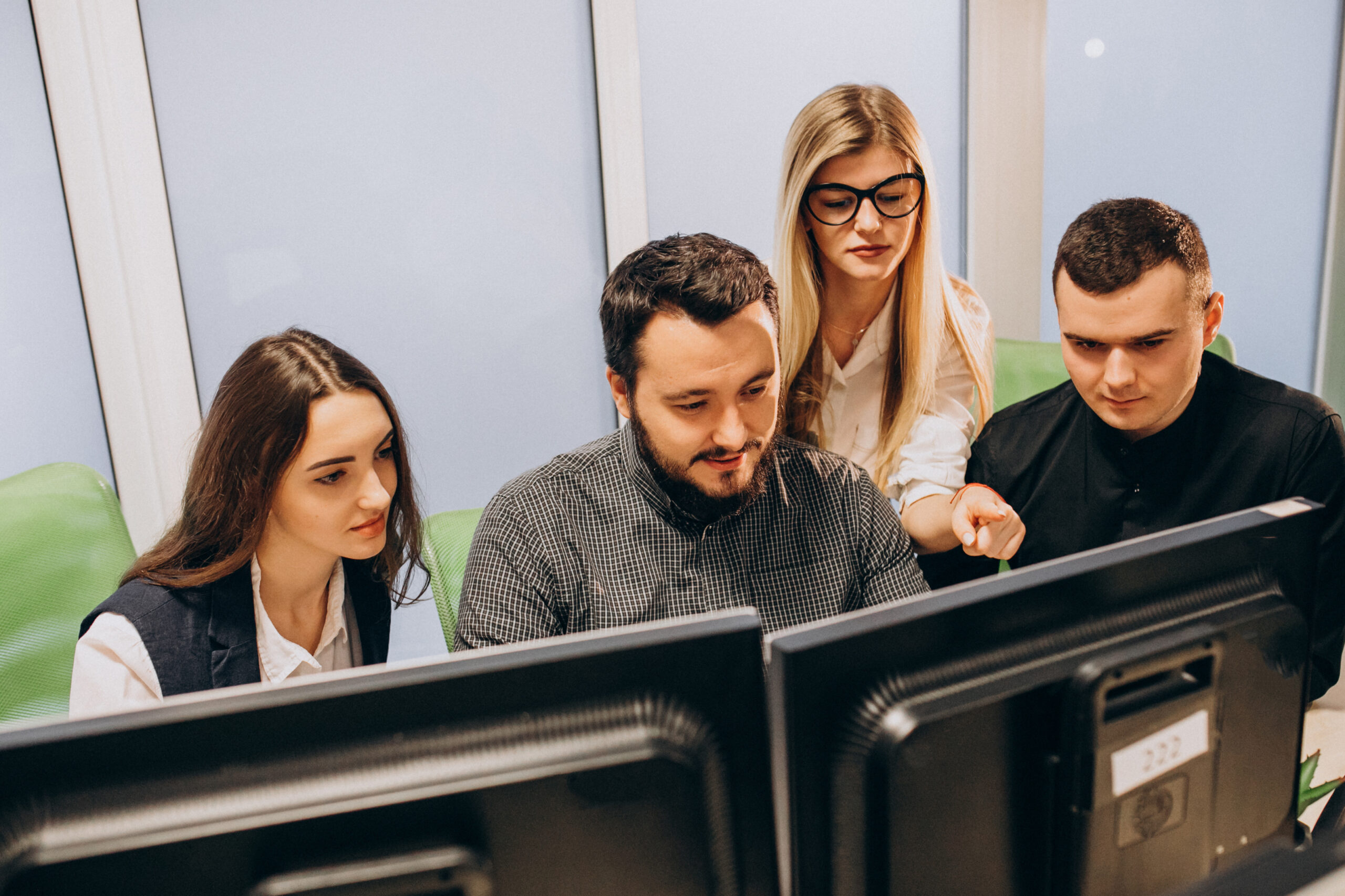 IT professionals working together